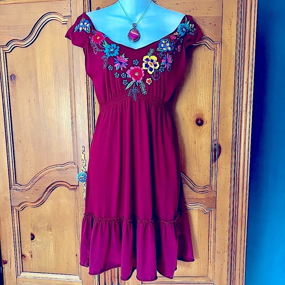 JOHNNY WAS JW LOS ANGELES EMBROIDERED DRESS S - Picture 1 of 6